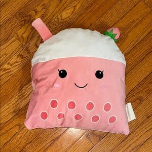 Pink Bubble Tea Plush Pillow